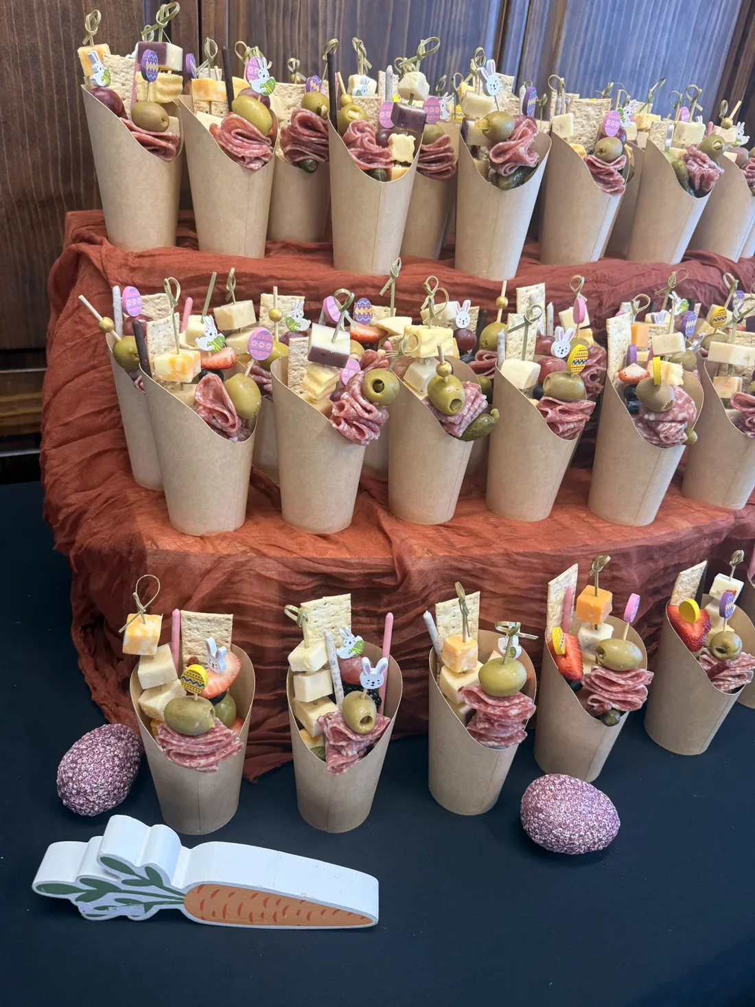 Individual charcuterie cups